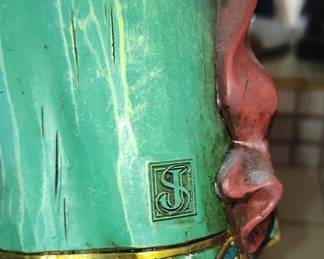 Nativity Angel Figurine with Maker's Mark 'SJ'