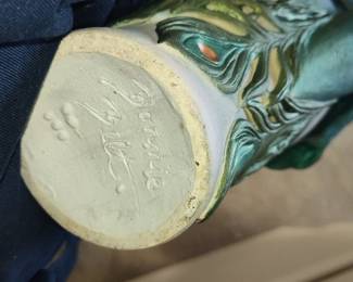 Bonnie Belt Porcelain Peacock Vase