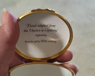 Halcyon Days Enamel Box "Unicorn in Captivity"