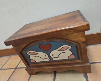 Wooden Bunny Chest