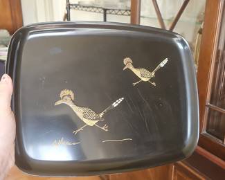 Couroc of Monterey Roadrunner Serving Tray