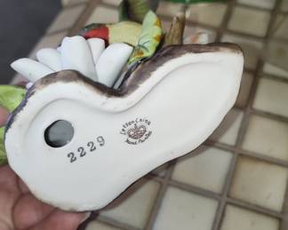 Lefton China "Hummingbird and Lotus" Porcelain Figurine