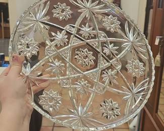 Anchor Hocking Early American Prescut (EAPC) Star of David Serving Platter