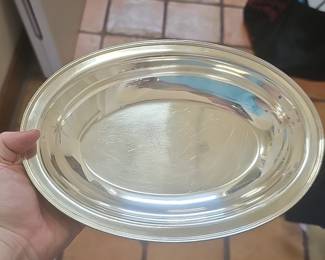 2 Oval Serving Platters - Silver Plated