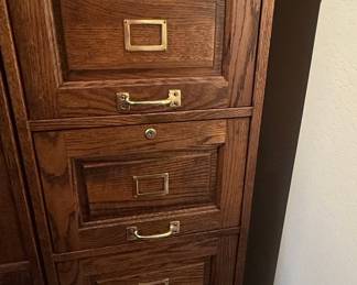 Winners Only Solid Oak 4 Drawer File Cabinet