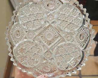 American Brilliant Cut Glass "Daisy and Button" Pattern Bowl