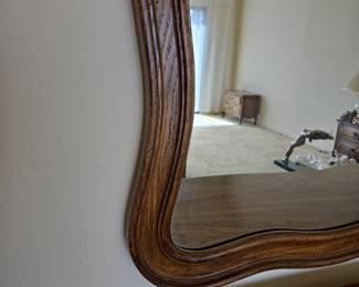 Vintage French Provincial Style Wood Mirror by Thomasville