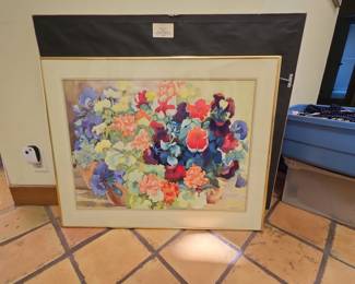 Floral Still Life Watercolor by N. McCotchen