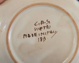 Vietri Solimene Ceramic Plate with Birds