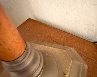 Ott-Lite Brass and Wood Articulated Desk Lamp