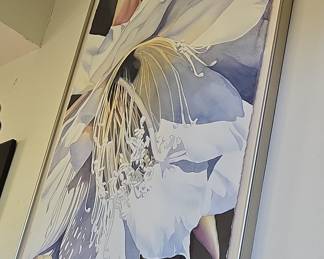 Bridget O'Connor 'Night Blooming Cereus' Watercolor, 1996