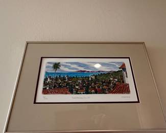 Santa Barbara View II Etching by A. Furlong