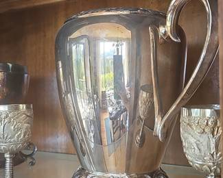 F.B. Rogers Silver Co. Silver Plated Footed Pitcher