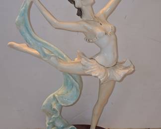 A. Santini "Ballerina with Scarf" Porcelain Figurine