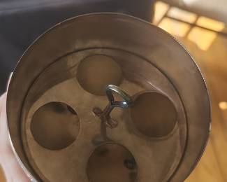 Silver Plated Egg Coddler Stand with Lid