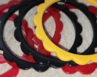 Scalloped Bakelite Bangles