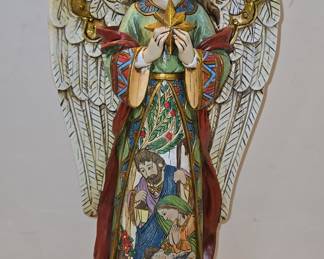 Joseph's Studio by Roman Inc. Angel Holding Star with Nativity Scene Figurine