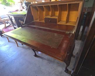 Antique Secretary Desk with Cabriole Legs