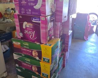 Poise and Depend Incontinence Products Lot