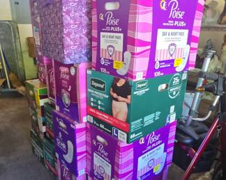 Poise and Depend Incontinence Products Lot