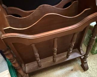 Vintage Ethan Allen Pine Magazine Rack