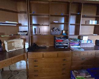 Vintage Ethan Allen Corner Desk with Hutch