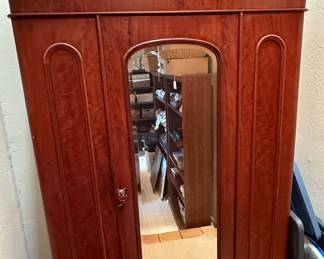 Victorian Mahogany Armoire with Mirror