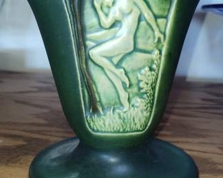 Roseville Pottery "Silhouette" Nude Fan Vase