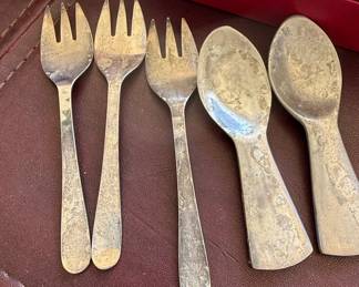 Silver-Plated Cocktail Forks and Spoons Set - Angora Silver Plate Co.