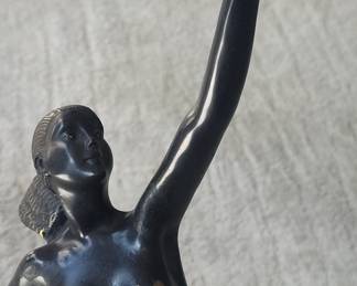 Art Nouveau Figural Candlestick Holder - Nude Female