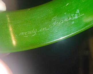 Green Bakelite Bangle Bracelet