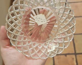 Fostoria Glass "American" Pattern Clear Crystal Salad Plate