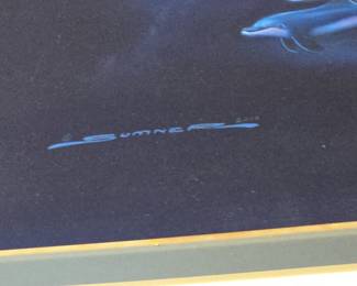 Whales and Dolphins in Space Painting by George Sumner