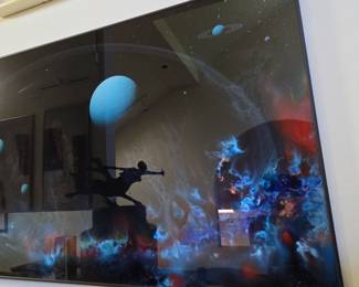 Cosmic Scene with Figure by Dave Archer '99