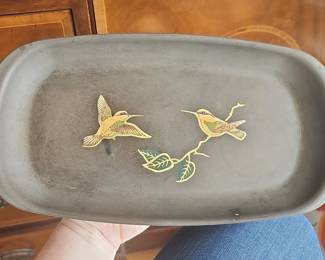 Courroc Monterey California Tray with Hummingbirds
