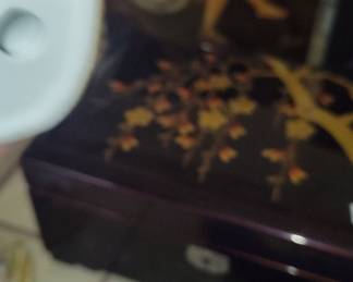 Porcelain Hummingbird Figurine with Flower