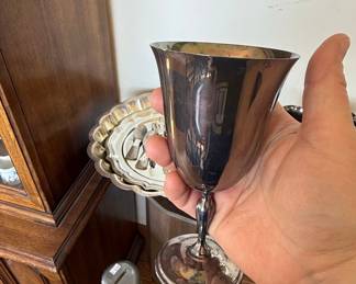 Reed & Barton "Jamestown" Silver Plate Wine Goblets (Set of 6)