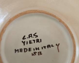 Vietri Solimene Ceramic Plate with Birds