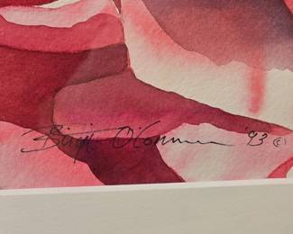 Brigitte O'Connor "Pink Peonies" Watercolor Print