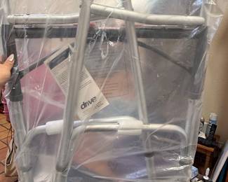 Drive Medical Deluxe Two-Button Folding Walker with 5-Inch Wheels