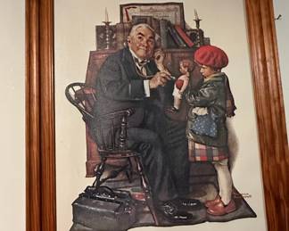 Norman Rockwell "The Doctor and the Doll" Print