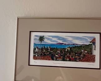 Santa Barbara View II Etching by A. Furlong