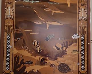 Marquetry Marine Life Wall Art by J.W. Hauen