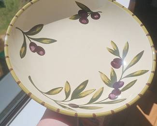 Williams Sonoma "Liguria Olive" Ceramic Serving Bowl