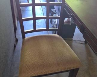 Wooden Dining Chair with Upholstered Seat