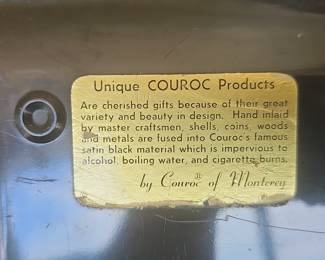 Vintage Couroc of Monterey Roadrunner Tray