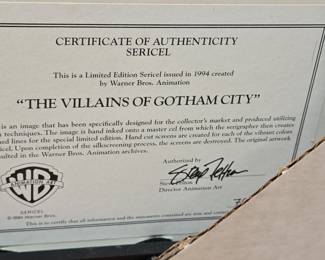 The Villains of Gotham City Sericel (Signed)