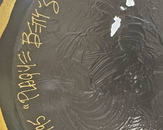 Betty Wilder Glass Plaque "Plaque Betty's"