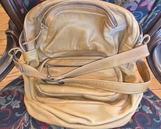 Distressed Leather Shoulder Bag