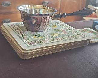 Fisher Silversmiths Sterling Silver "Duncan" Sauce Boat with Wood Handle